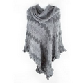 Knitted Acrylic Wholesale Poncho for Women